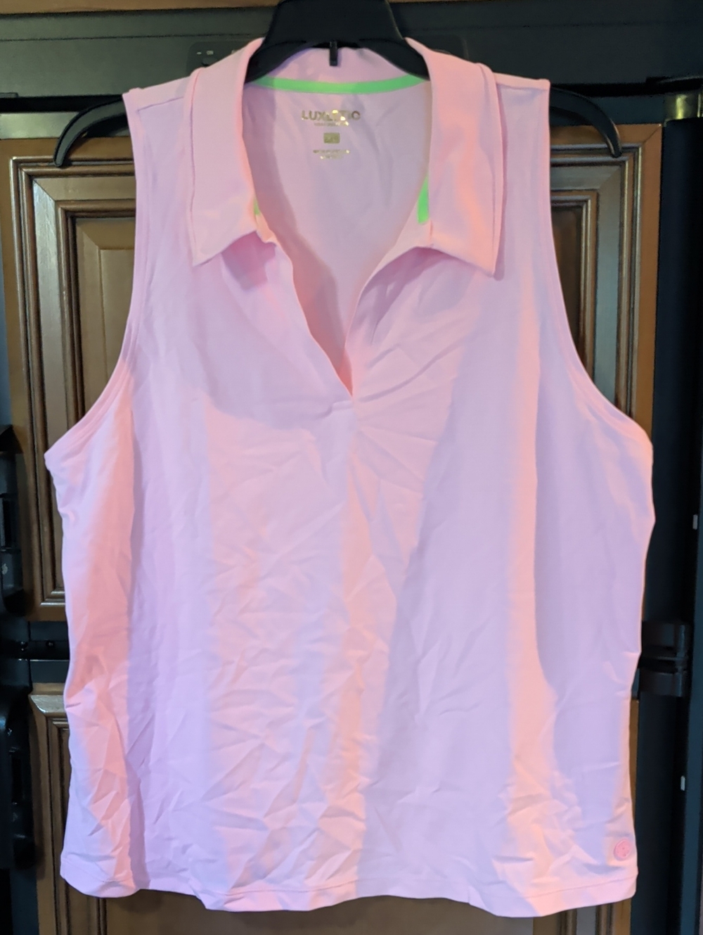 Lilly Pulitzer Luxletic Light Pink Sleeveless Polo Tank